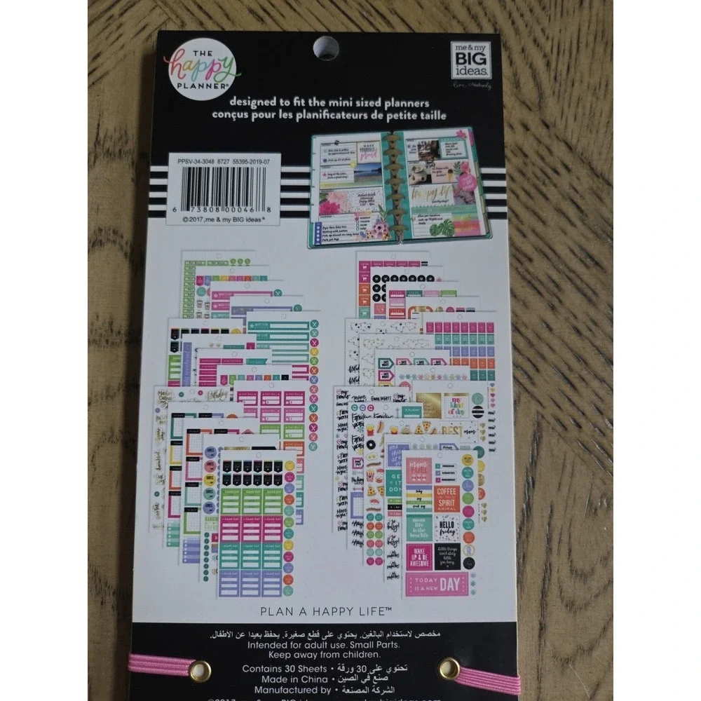 The Happy Planner Sticker Books LOT OF 3 New NWT Planner Stickers Happy Planner